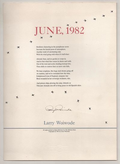 June, 1982 (Signed Broadside)