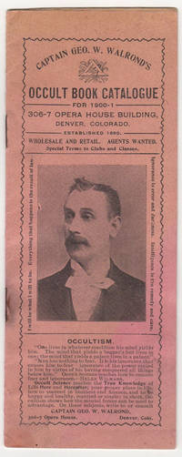 Captain Geo. W. Walrond's Occult Book Catalog for 1900-1