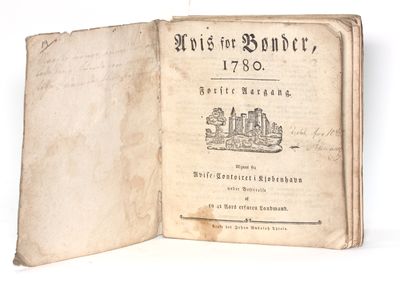 Avis for Bønder, 1780. Første Aargang. Udgaaer…