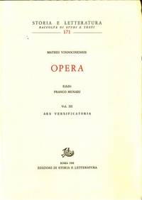 Opera. Vol. III. Ars versificatiora.