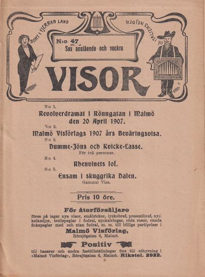 Sex [sic!] anslående och vackra visor. [Utg. av]…
