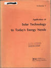 Application of Solar Technology to Today's Energy Needs - June 1978 - Vol. 1