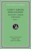 Early Greek Philosophy, Volume V: Western Greek Thinkers, Part 2 (Loeb Classical Library) - 