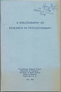 image of A Bibliography of Research in Psychotherapy