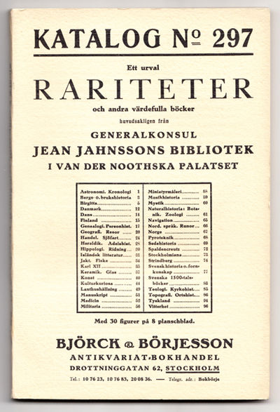 Björck & Börjesson. Katalog No. 297. Ett urval…