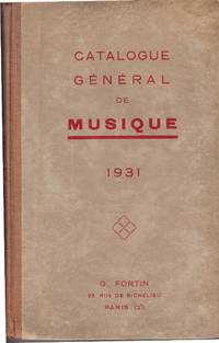 cover of Catalogue Général de Musique 1931