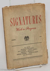 cover of Signatures: work in progress; vol. 1, #1, Spring 1936