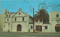 Old Mission Plaza Church, Los Angeles, California 1968 used Postcard