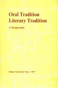 Oral Tradition Literary Tradition A…