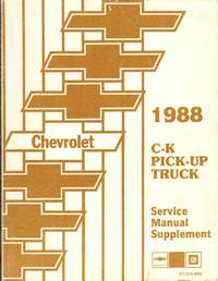 cover of CHEVROLET 1988 C-K PICK-UP TRUCK Service Manual Supplement