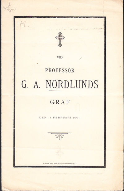Vid professor G.A. Nordlunds graf den 11 februari…