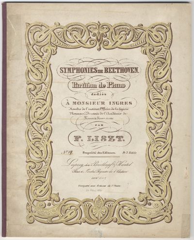 Leipzig: Breitkopf & Härtel , 1840. Folio. Sewn. 1f. (recto series title printed in dark brown with...