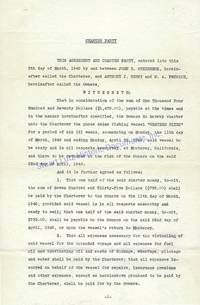 John Steinbecks Signed Boat Charter For The Western Flyer, The Fishing Vessel That Took Him And Ed Ricketts Along The Pacific Coast And The Sea Of Cortez.  There Are Also A Dozen Receipts From The Pioneering Environmental Mission