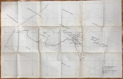 Osburn, Id, 1930. Very good.. Folding map, 27 x 42 inches. A couple of short separations along folds...