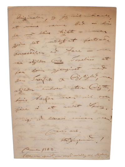 Egenhændigt brev til "Hr. Boghandler Michaelsen" signeret "Otto Borchsenius". (photo 3)