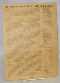 Platform of the Socialist Party of Colorado