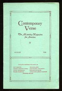 image of Contemporary Verse: August 1920