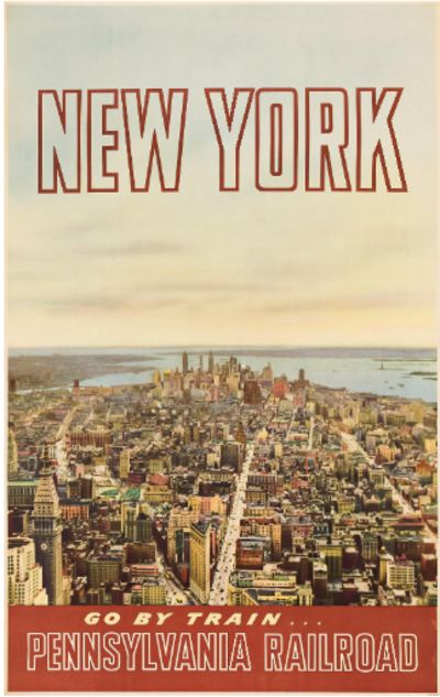 New York...Go by Train / Pennsylvania Railroad