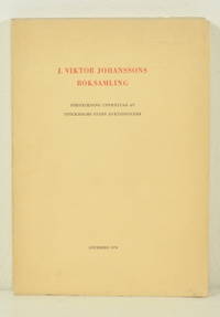 J. Viktor Johanssons boksamling. Förteckning…