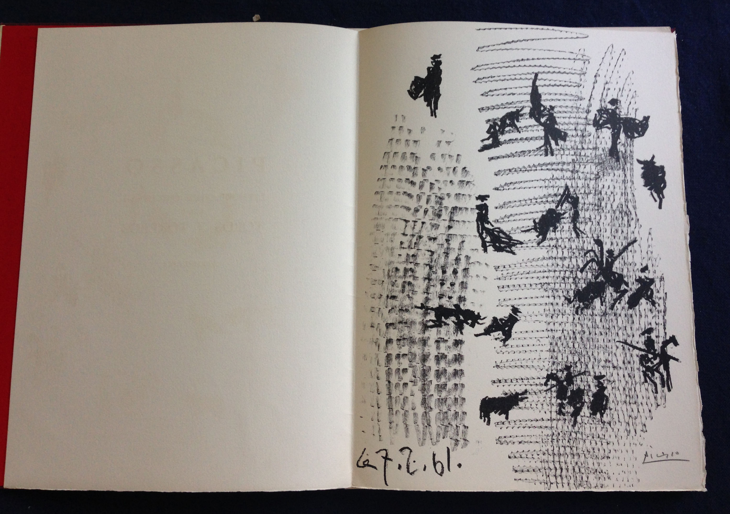 TOROS Y TOREROS. Deluxe edition with the original lithograph