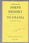 To Urania: Poems (Uncorrected Advance Proofs)