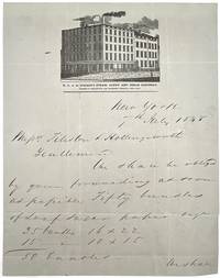 Handwritten Letter Ordering Paper in Bulk for R.L. & A. Stuart's Steam Candy and Sugar Refinery