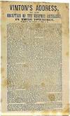 VINTON'S ADDRESS, ON THE RECEPTION OF THE NEWPORT ARTILLERY, BY THE TOWNSMEN, ON THURSDAY, MAY 19, 1842, AT 3 O'CLOCK, P.M.