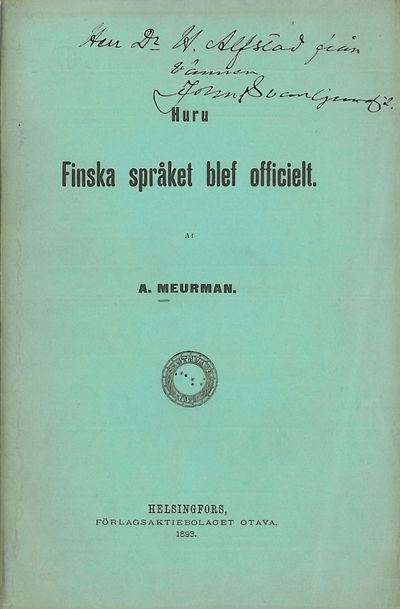 Huru Finska språket blef officielt.