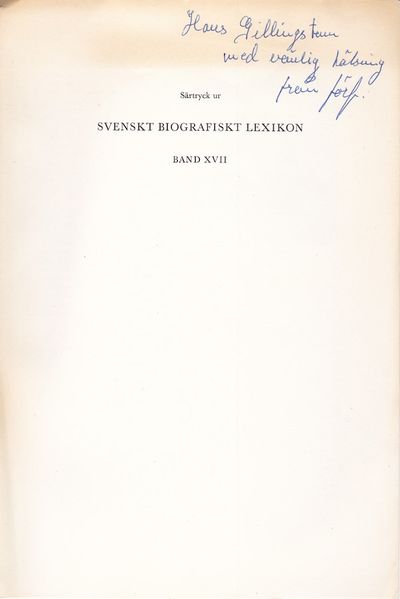 Gustafson, Ruth. Särtryck ur Svenskt biografiskt…