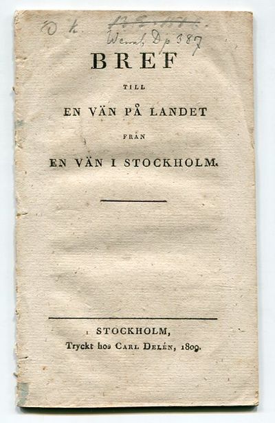 Bref till en vän på landet från en vän i…