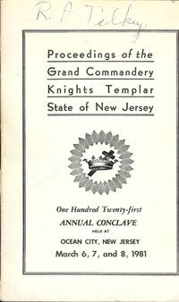 PROCEEDINGS GRAND COMMANDERY KNIGHTS TEMPLAR STATE NEW JERSEY 1981