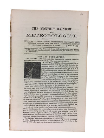 The Monthly Rainbow and Meteorologist. [Whole No. 92]