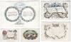 A collection of five (5) Betrothals finely printed on porcelain or coated card stock c.1850s