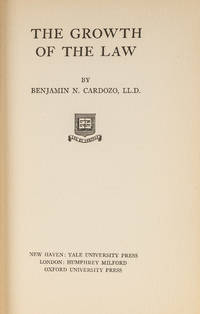 The Growth of the Law. Fifth printing, 1934