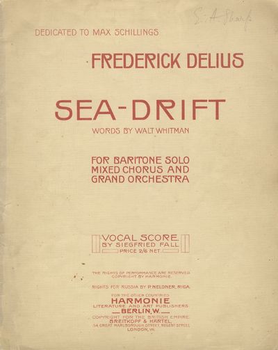 Berlin: Harmonie , 1906. Folio. Original publisher's ivory wrappers printed in dark red. 1f. (recto ...