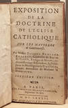 Exposition de la doctrine de l'eglise catholique sur les matieres de controverse.  .
