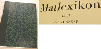 Matlexikon. Del II. Matkunskap A-Ö.