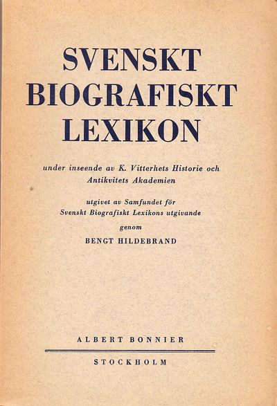 Svenskt Biografiskt Lexikon. Häfte 65 [=Band 13]…