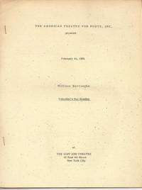 THE AMERICAN THEATRE FOR POETS, INC. presents February 14, 1965 William Burroughs...