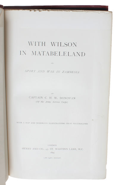 With Wilson in Matabeleland or Sport and War in…