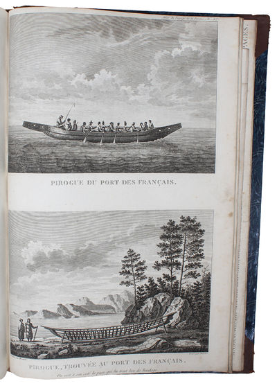 Voyage de La Pérouse autour du Monde, publié conformément au Décrets du 22 Avril 1791, et rédigé par M.L.A. Milet-Mureau. 4 Vols. + Atlas. (photo 3)