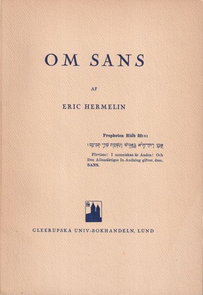 Om sans. [Utg. av] Gleerupska univ.-bokhandeln.