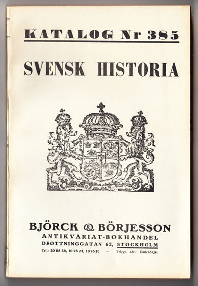 Björck & Börjesson. Katalog No. 385. Svensk…