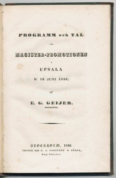 Programm och tal vid magister-promotionen i…