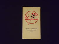 Yankees Roster and Itinerary Spring Training 1947.