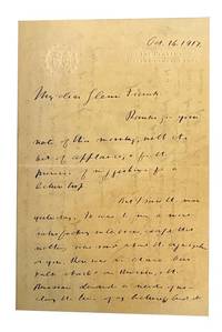 Autograph Letter Signed sent to Glenn Frank, later Associate Editor (1919-1922), and editor (1922-1925) Century magazine followed by President of the University of Wisconsin (1925-1937)