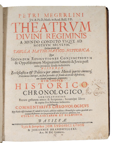 Theatrum divini regiminis a mundo condito usque ad nostrum seculum (...) Commentarii chronologici in tabulam mathematico-historicam. (photo 2)