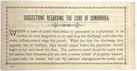 Suggestions Regarding the Cure of Gonorrhea