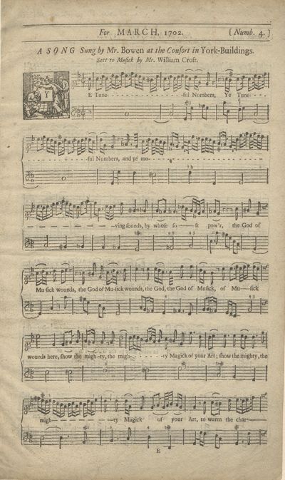 : , 1702. Folio. Tipped into modern wrappers. pp. Historiated initial to opening line; 