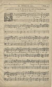 For March, 1702. Numb. 4. Ye Tuneful Numbers. A Song Sung by Mr. Bowen at the Consort in York-Buildings